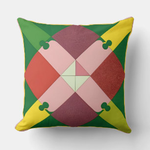 Kleurrijk Geometrisch Patroon met Abstracte Vormen Kussen