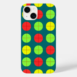 Kleurrijk geometrisch patroon met groen, rood Case-Mate iPhone 14 hoesje