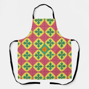 Kleurrijk Geometrisch Patroon met Symmetrische Teg Schort