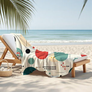 Kleurrijk geometrisch patroon uit het midden van d strandlaken