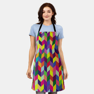 Kleurrijk Geometrisch Patroonontwerp – Modern en S Schort
