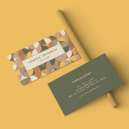 Kleurrijk geometrisch patroonpatroon visitekaartje