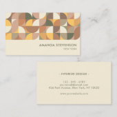 Kleurrijk geometrisch patroonpatroon visitekaartje (Voorkant / Achterkant)