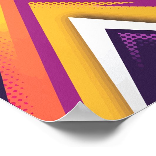 Kleurrijk geometrisch pijlontwerp poster (Hoek)