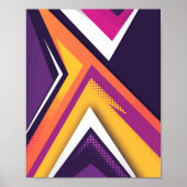 Kleurrijk geometrisch pijlontwerp poster (Voorkant)