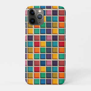 Kleurrijk Geometrisch Rasterpaneel iPhone 11 Pro Hoesje