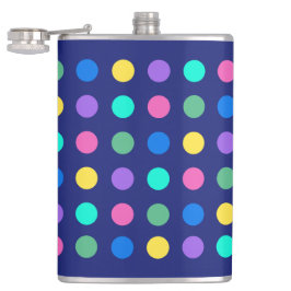 Kleurrijk geometrisch stippen drinkware ontwerp - heupfles