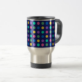 Kleurrijk geometrisch stippen drinkware ontwerp - reisbeker