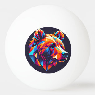 Kleurrijk Geometrische Beer Illustratie Pingpongballen