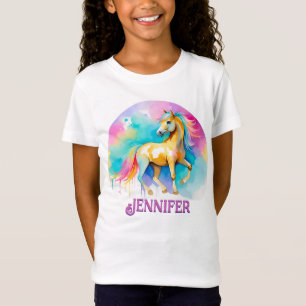 Kleurrijk Gepersonaliseerd Spirit Pony 13 Kind T-s T-shirt