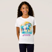 Kleurrijk Gepersonaliseerd Spirit Pony 14 Kind T-s T-shirt (Voorkant volledig)