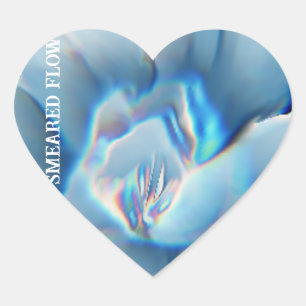  KLEURRIJK GESMEERD BLOEM AFBEELDING HART STICKER