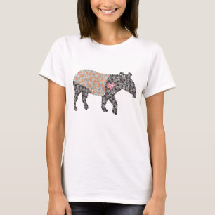 Kleurrijk gestippeld Maleisisch tapir T-shirt
