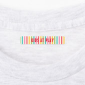 Kleurrijk gestreept, aangepast draaibaar strijkijz labels (Aangebracht)