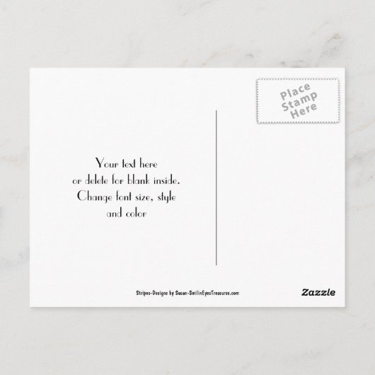 Kleurrijk gestreept patroon bedankkaart briefkaart (Achterkant)