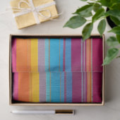 Kleurrijk Gestreept Stof Art Tissue Papier (Geschenk)