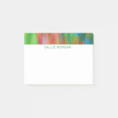 Kleurrijk geverfd, gestreepte aangepaste strips post-it® notes (Voorkant)