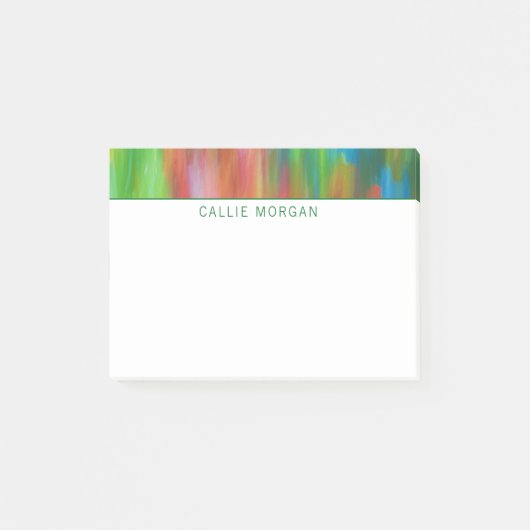 Kleurrijk geverfd, gestreepte aangepaste strips post-it® notes (Voorkant)