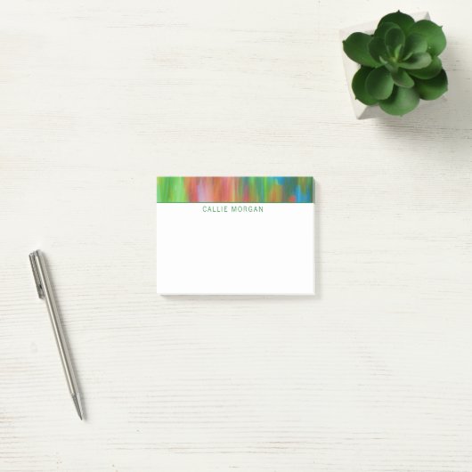 Kleurrijk geverfd, gestreepte aangepaste strips post-it® notes (Kantoor)
