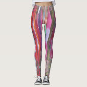 Kleurrijk, gevriesdroogd stropdas-kleurstofpatroon leggings (Voorkant)