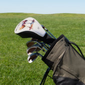 Kleurrijk Gewoon een Splash of Wine Waterverf Golfheadcover (Insitu)