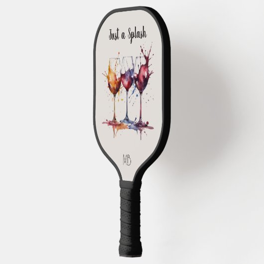 Kleurrijk Gewoon een Splash of Wine Waterverf Pickleball Paddle (Links)
