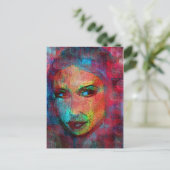 Kleurrijk gezicht briefkaart (Staand voorkant)