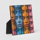 Kleurrijk gezichtspatroon fotoplaat (Voorkant)