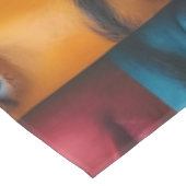 Kleurrijk gezichtspatroon tafelkleed (Gekanteld)