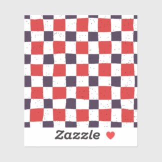 Kleurrijk gingham patroon Cool Scrapbooking rood Sticker