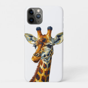 Kleurrijk Giraffe Portret Olie Schilderkunst Kunst iPhone 11 Pro Hoesje