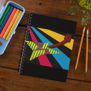 Kleurrijk Gitaar Kunst Notitieboek
