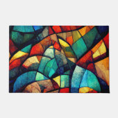 Kleurrijk Glas in lood Abstractie Deurmat (Voorkant)