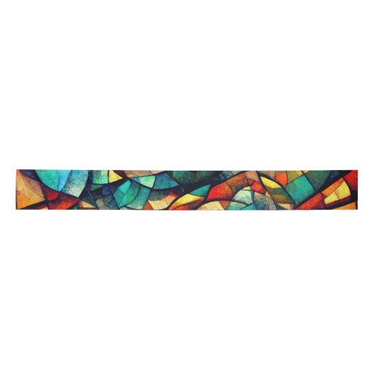 Kleurrijk Glas in lood Abstractie Lint (Voorkant)