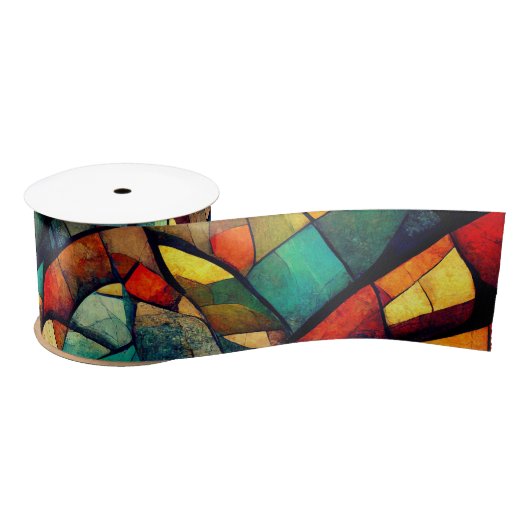 Kleurrijk Glas in lood Abstractie Lint (Spoel)
