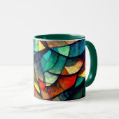 Kleurrijk Glas in lood Abstractie Mok (Voorkant rechts)
