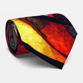 Kleurrijk Glas in lood Abstractie Stropdas (Opgerold)