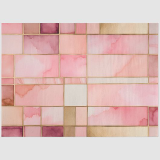 Kleurrijk Glas in lood Art Tissue Papier (Voorkant)