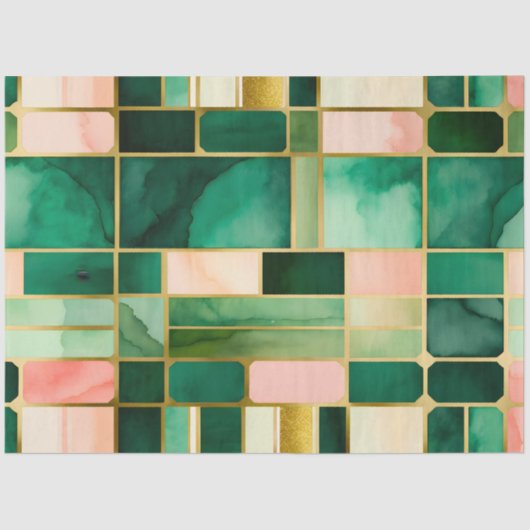 Kleurrijk Glas in lood Art Tissue Papier (Voorkant)