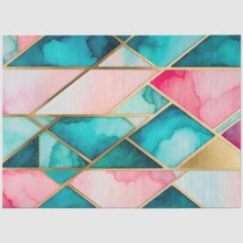 Kleurrijk Glas in lood Art Tissue Papier