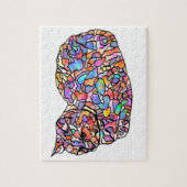 Kleurrijk Glas in lood Kat Puzzle Legpuzzel (Verticaal)