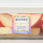 Kleurrijk glitter en wit labels (Aangebracht)