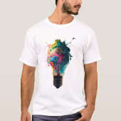 Kleurrijk-gloeilamp-ontwerp T-shirt (Voorkant)