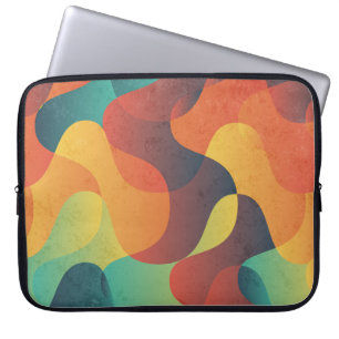 Kleurrijk  golf abstract patroon laptop sleeve