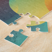 Kleurrijk golf abstract patroon legpuzzel (Zijkant)