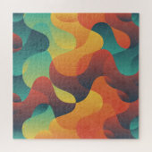 Kleurrijk golf abstract patroon legpuzzel (Horizontaal)