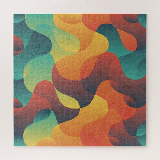 Kleurrijk  golf abstract patroon legpuzzel (Horizontaal)