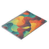 Kleurrijk  golf abstract patroon notitieboek (Linkerzijde)