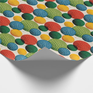 Kleurrijk Golfbalpatroon Cadeaupapier
