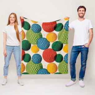 Kleurrijk Golfbalpatroon Fleece Deken